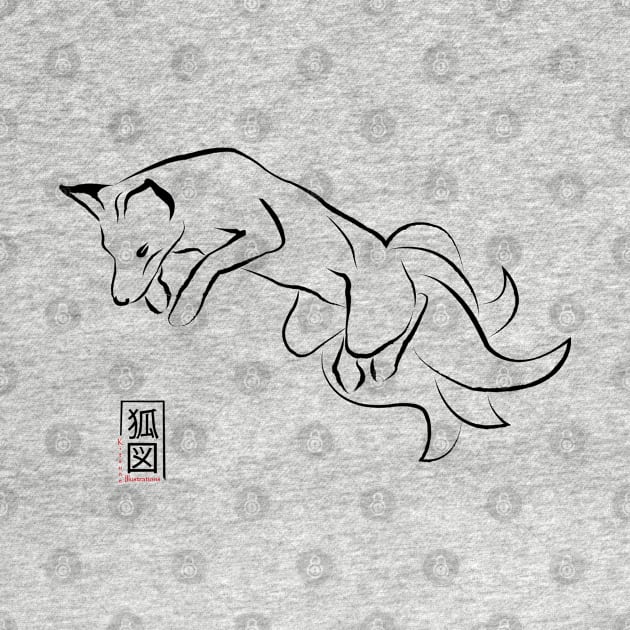 Leaping Kitsune by KitsuneIllustrations